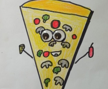 Rysunek pizzy - powiększ