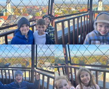 Wizyta klasy 1b u pana burmistrza - powiększ